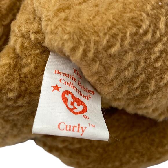 Vintage 1993 Ty Beanie Babies Curly the Bear w/ Errors Retired Great Condition - Picture 4 of 7